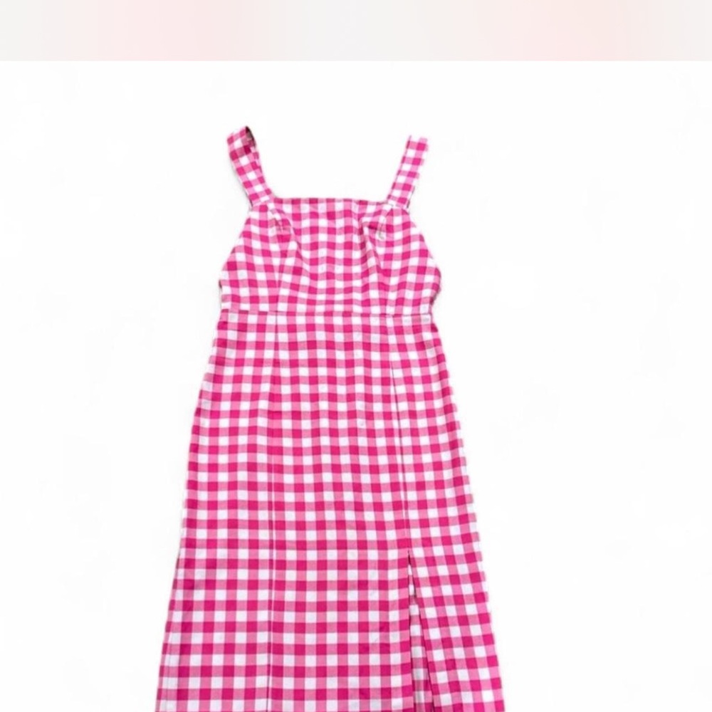 Finders keepers midi pink Gingham Sleeveless Dress